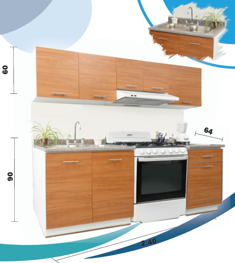 Cocina Genova Doble Tina 2.40