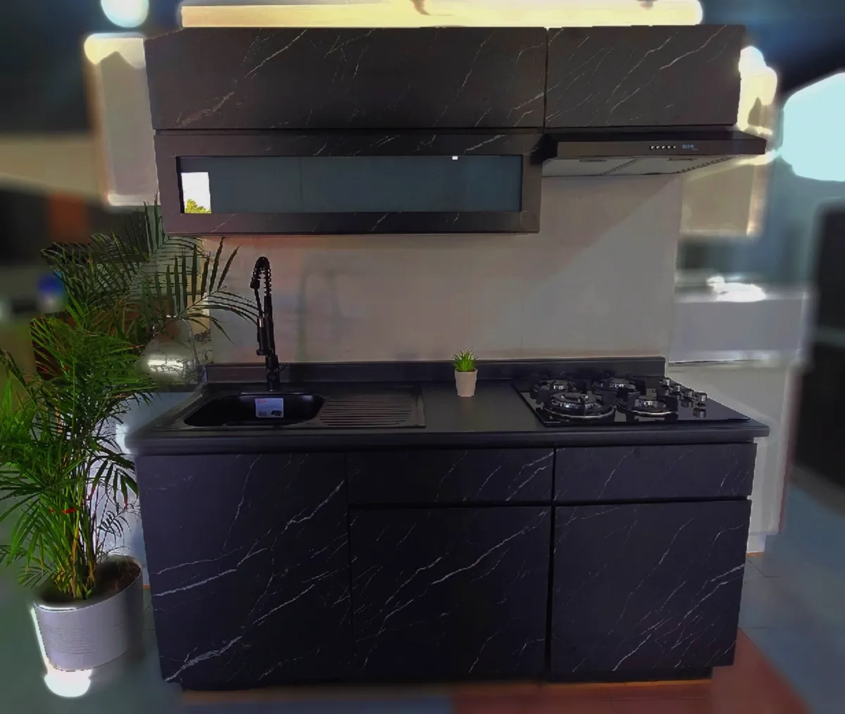 Cocina España Premium — Negro Marmoleado